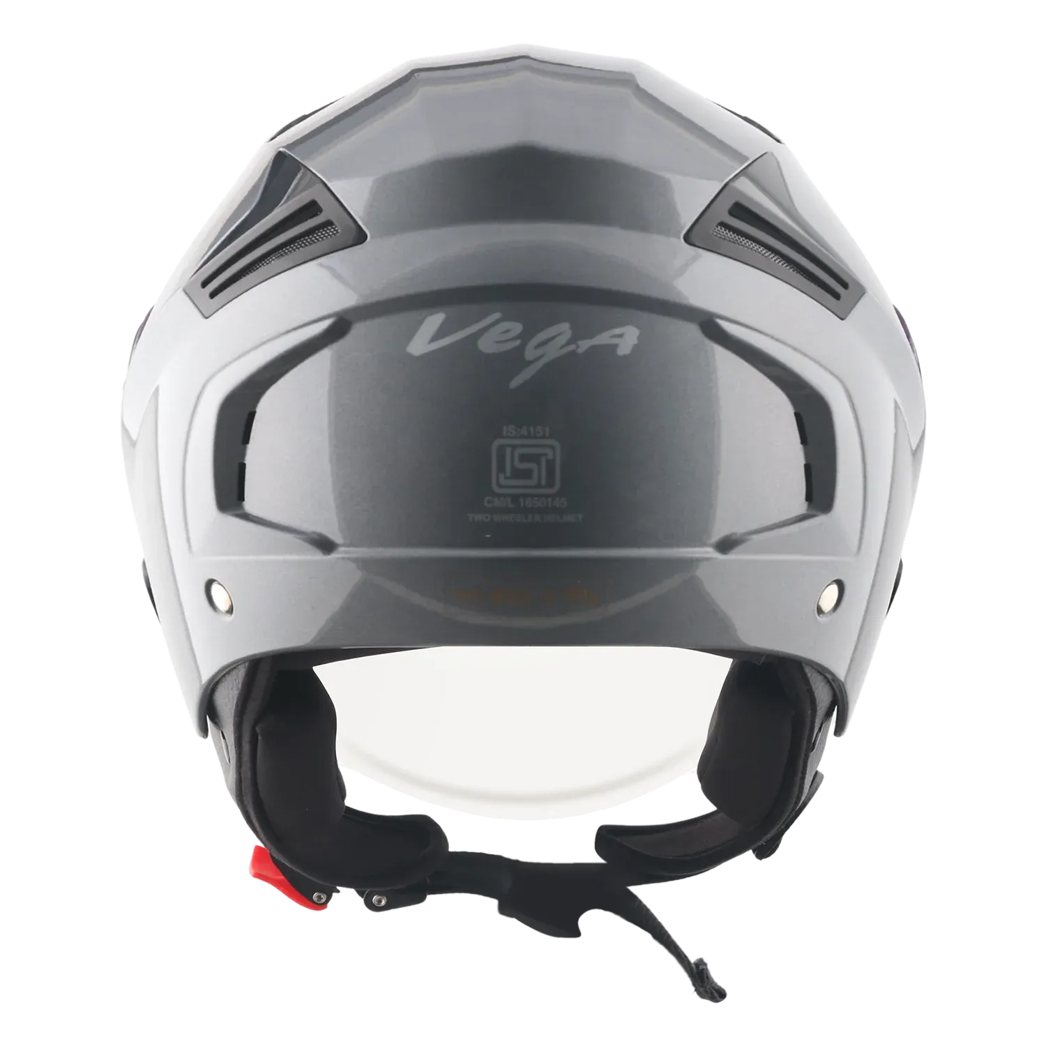 Vega Clark Solid Nardo Grey Half Face Helmet