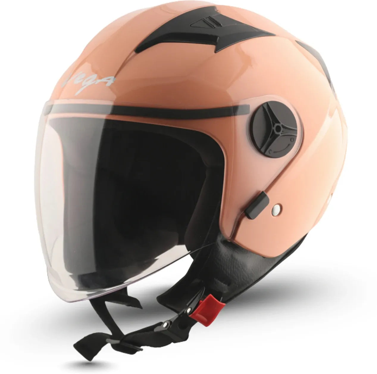 Vega Clark Solid Peach Half-Face Helmet