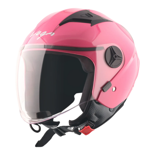 Vega Clark Solid Pink Half Face Helmet