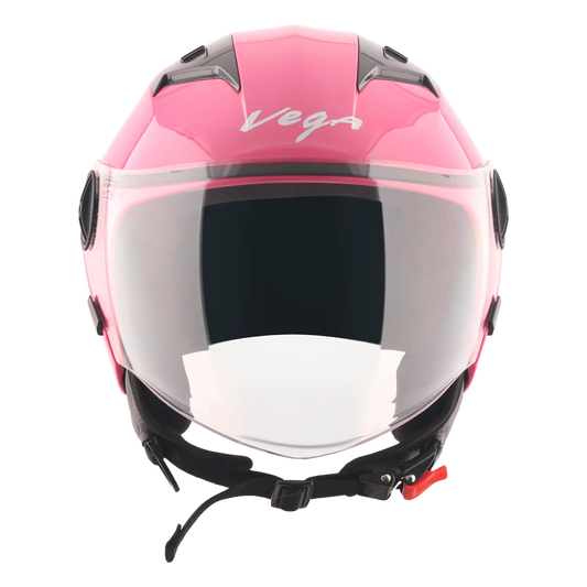 Vega Clark Solid Pink Half Face Helmet