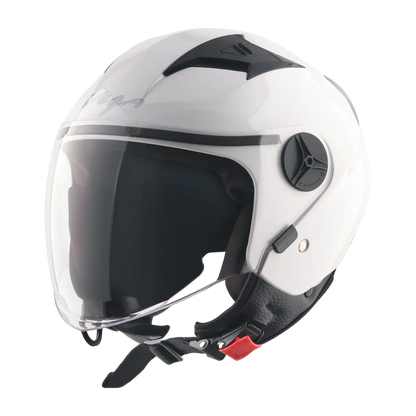 Vega Clark Solid White Half Face Helmet