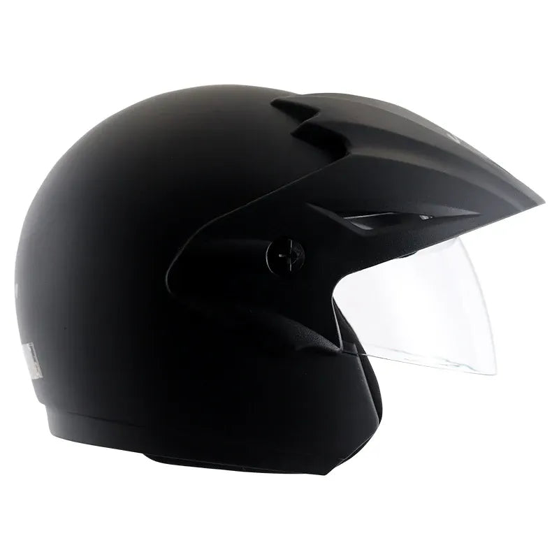 Vega Cruiser Black Half Face Helmet
