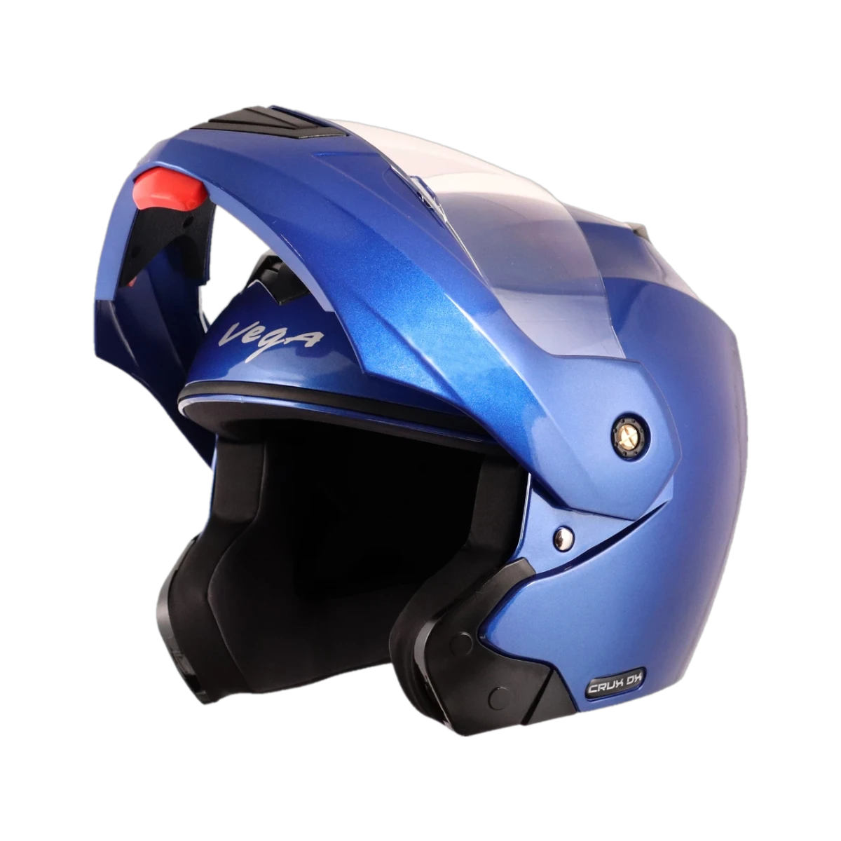 Vega Crux Dx Solid M.Blue Flip Up Helmet