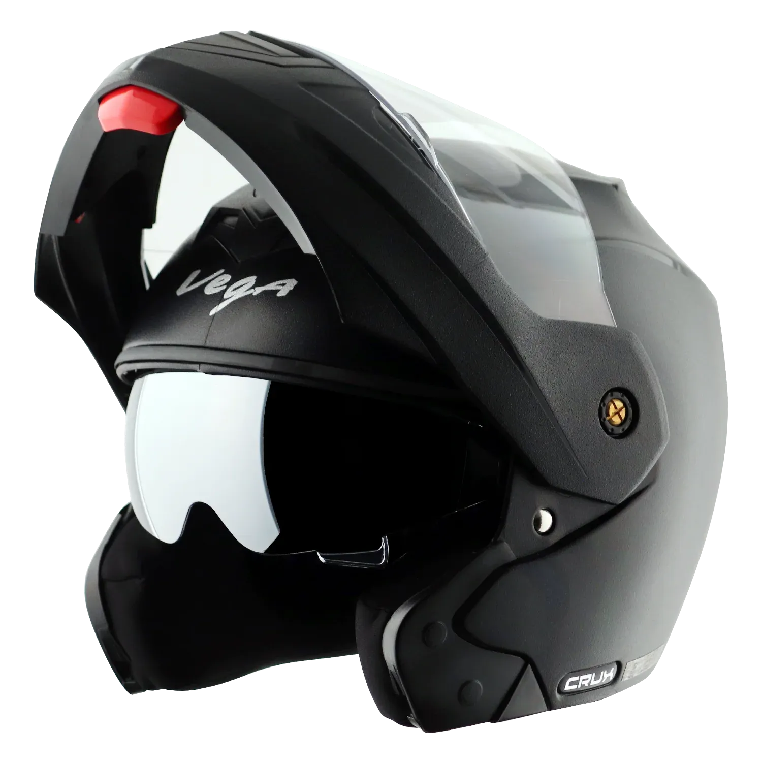 VEGA Crux Tf Dual Visor Black Flip Up Helmet