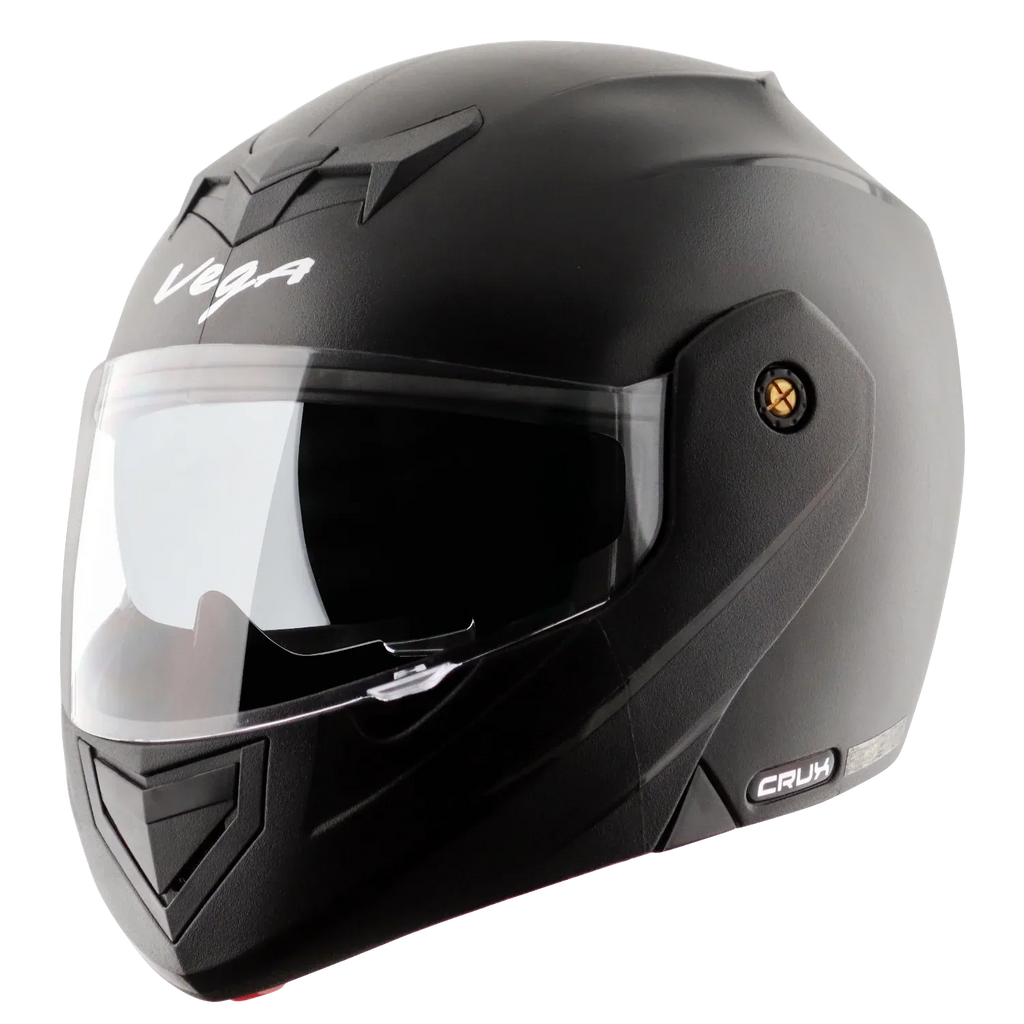 VEGA Crux Tf Dual Visor Black Flip Up Helmet