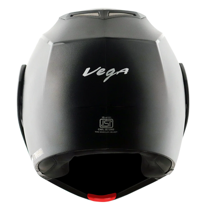 VEGA Crux Tf Dual Visor Black Flip Up Helmet