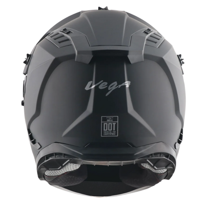 Vega Dirt Dull Black Off Road Helmet