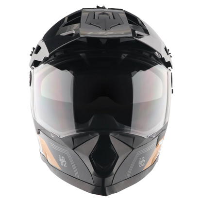 Vega Vf-11 Dirt-x Aircraft Black Gold Off Road Helmet