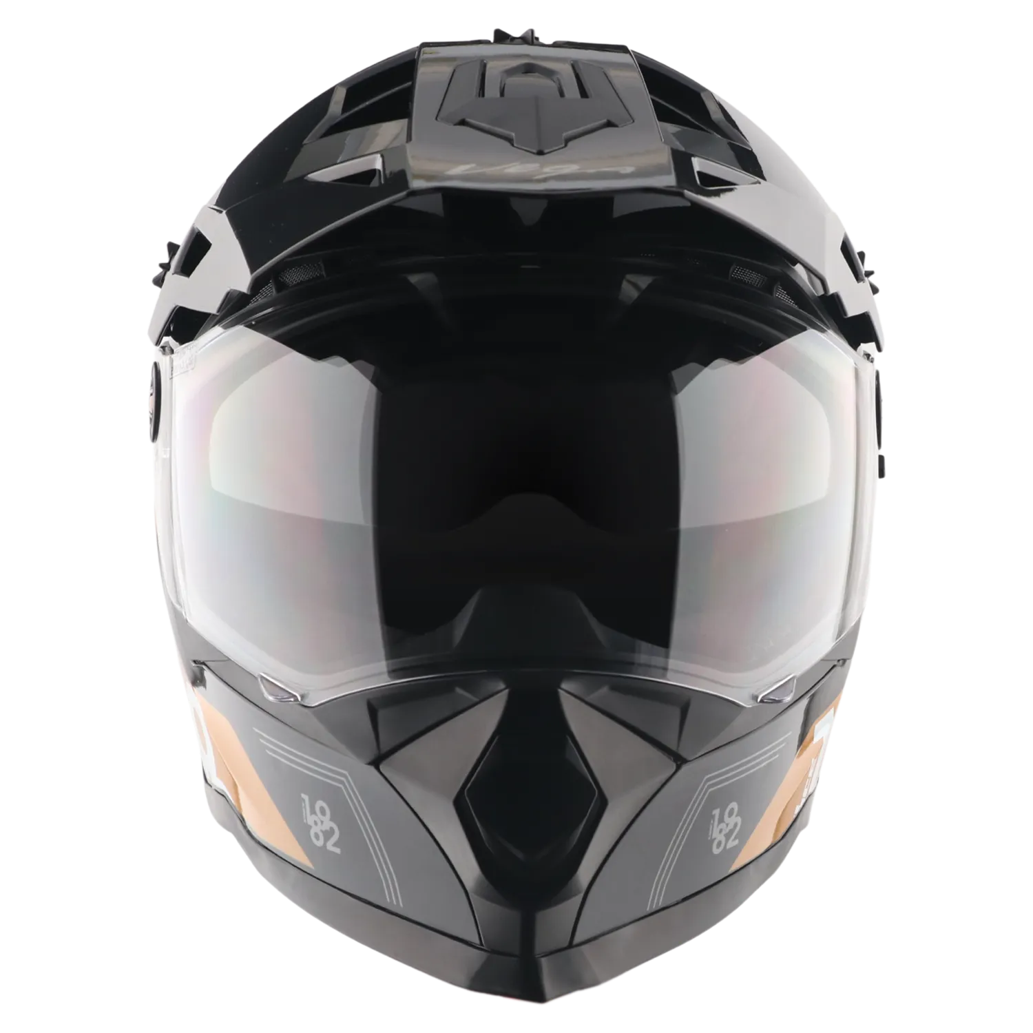Vega Vf-11 Dirt-x Aircraft Black Gold Off Road Helmet