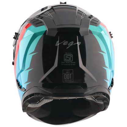 Vega VF-11 Dirt-X Aircraft Black Red Off Road Helmet