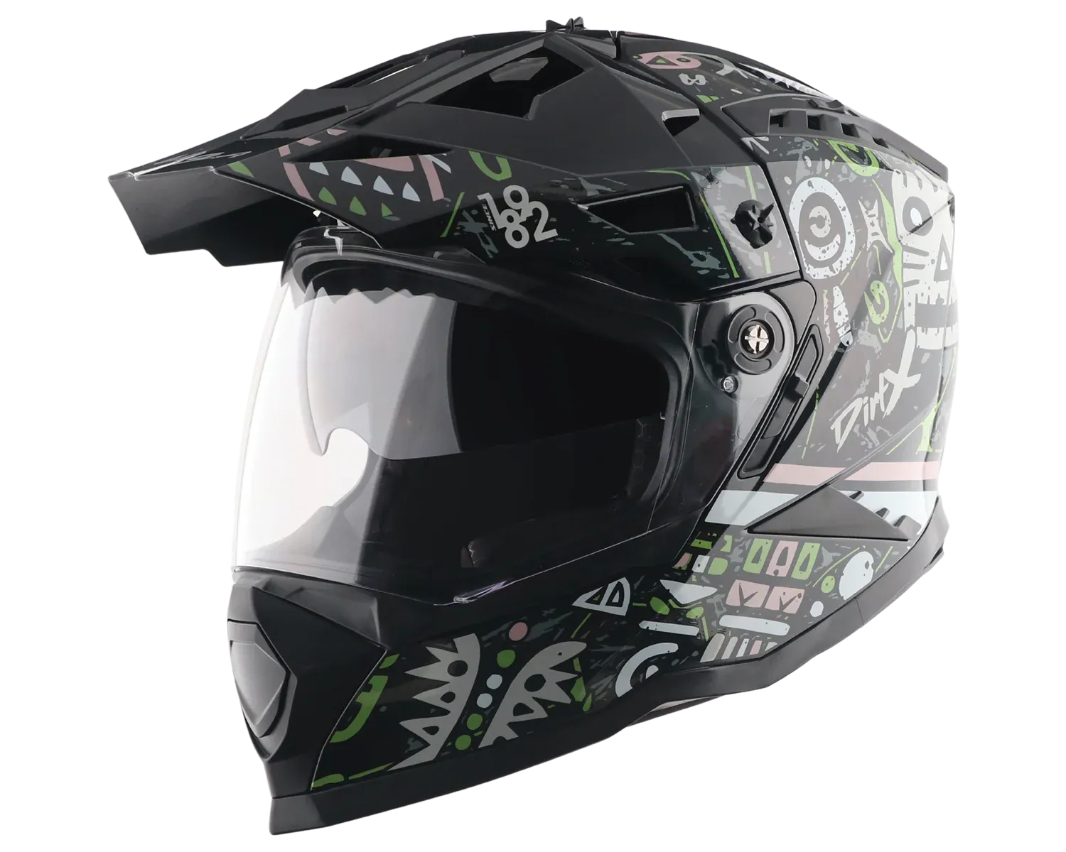 Vega Dirt Dx Challange Dull Black Gray Off Road Helmet