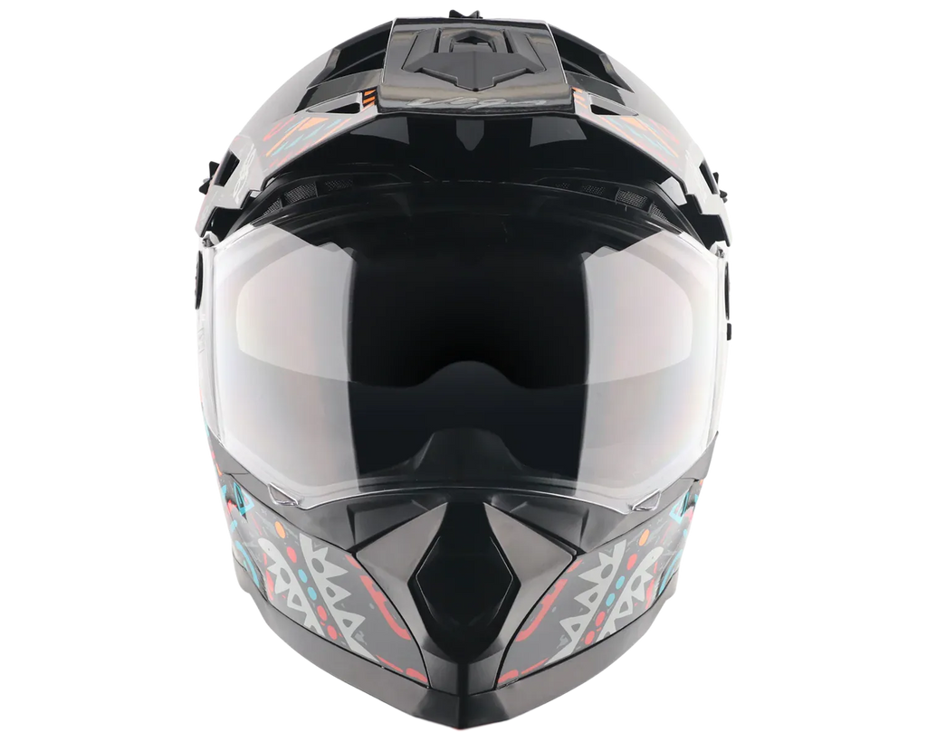 Vega Dirt Dx Challange Dull Black Gray Off Road Helmet