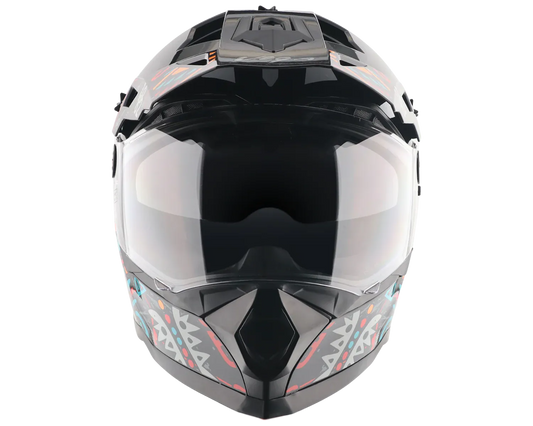 Vega Dirt Dx Challange Dull Black Gray Off Road Helmet