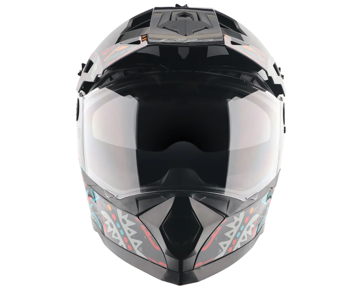 Vega Dirt Dx Challange Dull Black Gray Off Road Helmet