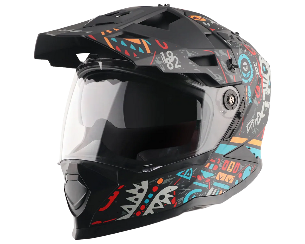 Vega Dirt Dx Challange Dull Black Red Off Road Helmet
