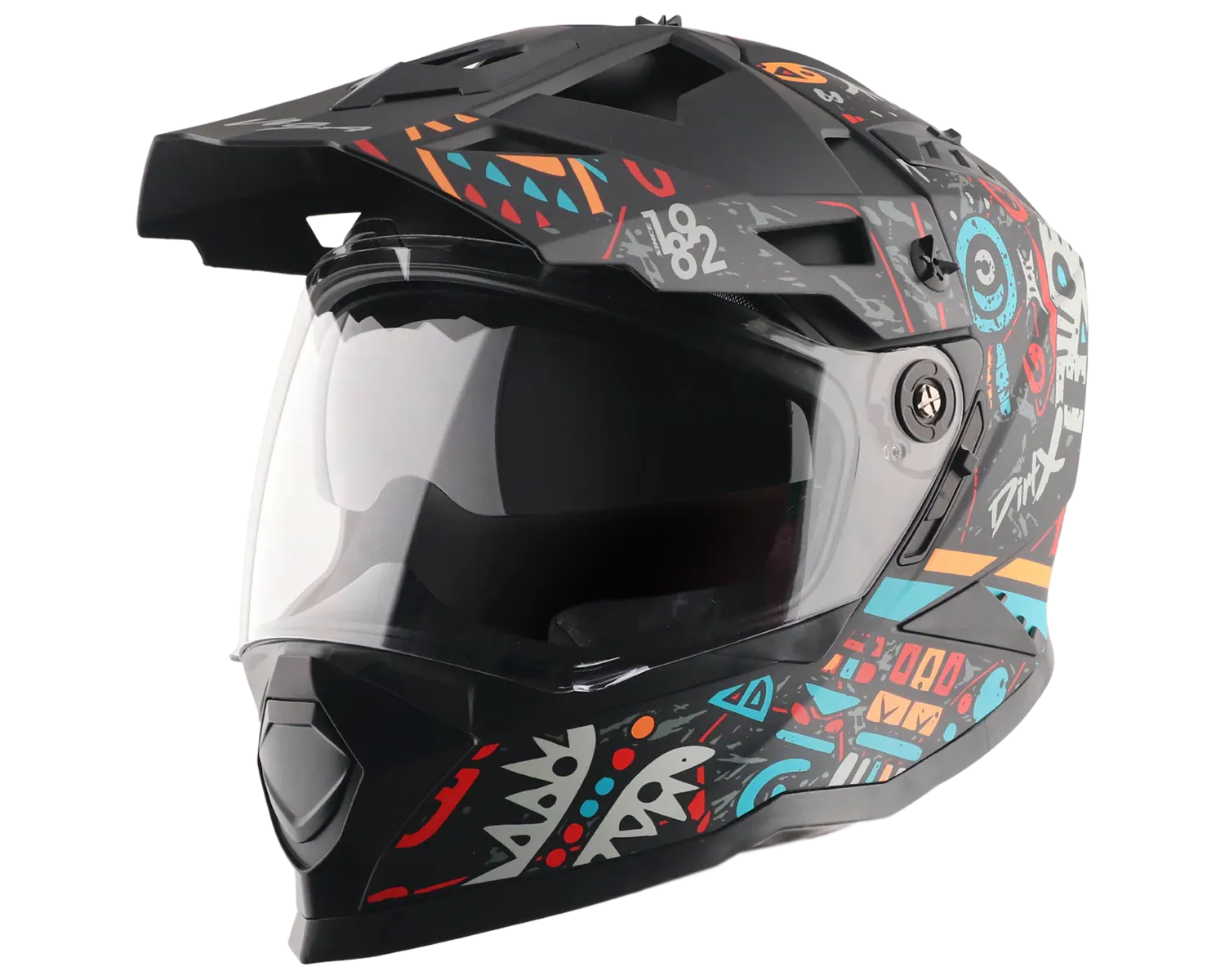 Vega Dirt Dx Challange Dull Black Red Off Road Helmet