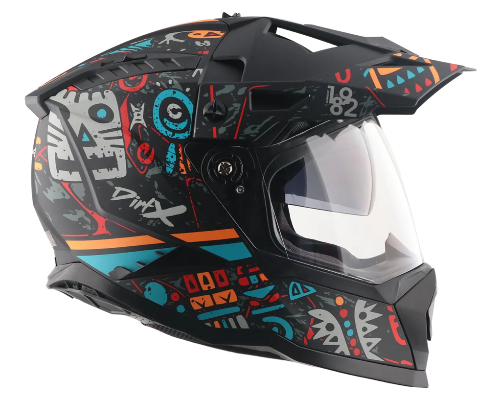 Vega Dirt Dx Challange Dull Black Red Off Road Helmet