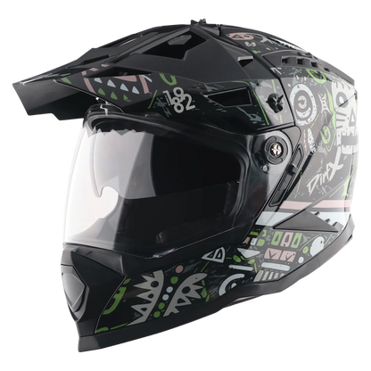 Vega Dirt Dx Challenge Black Gray Off Road Helmet