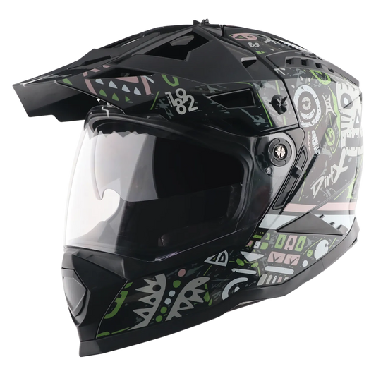 Vega Dirt Dx Challenge Black Gray Off Road Helmet