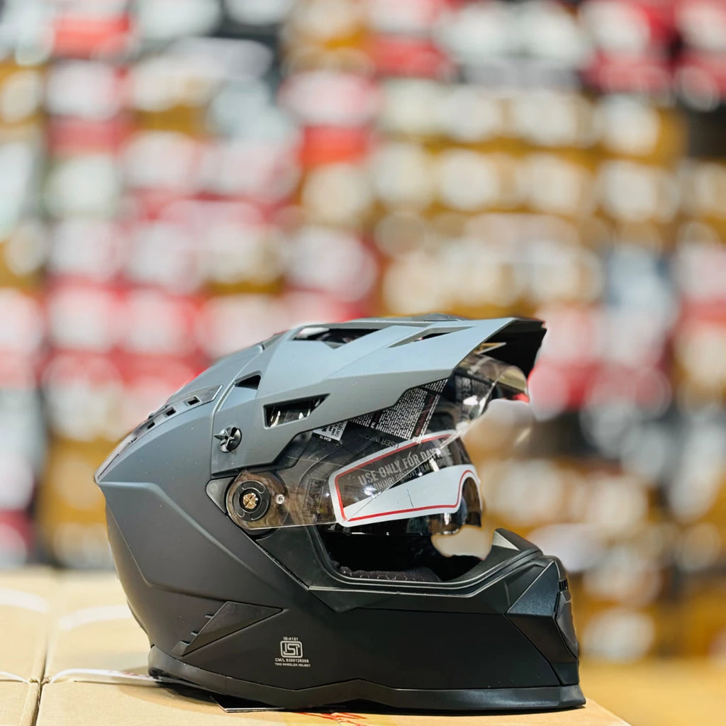 Vega Dirt Dx Solid Dull Black Off Road Helmet