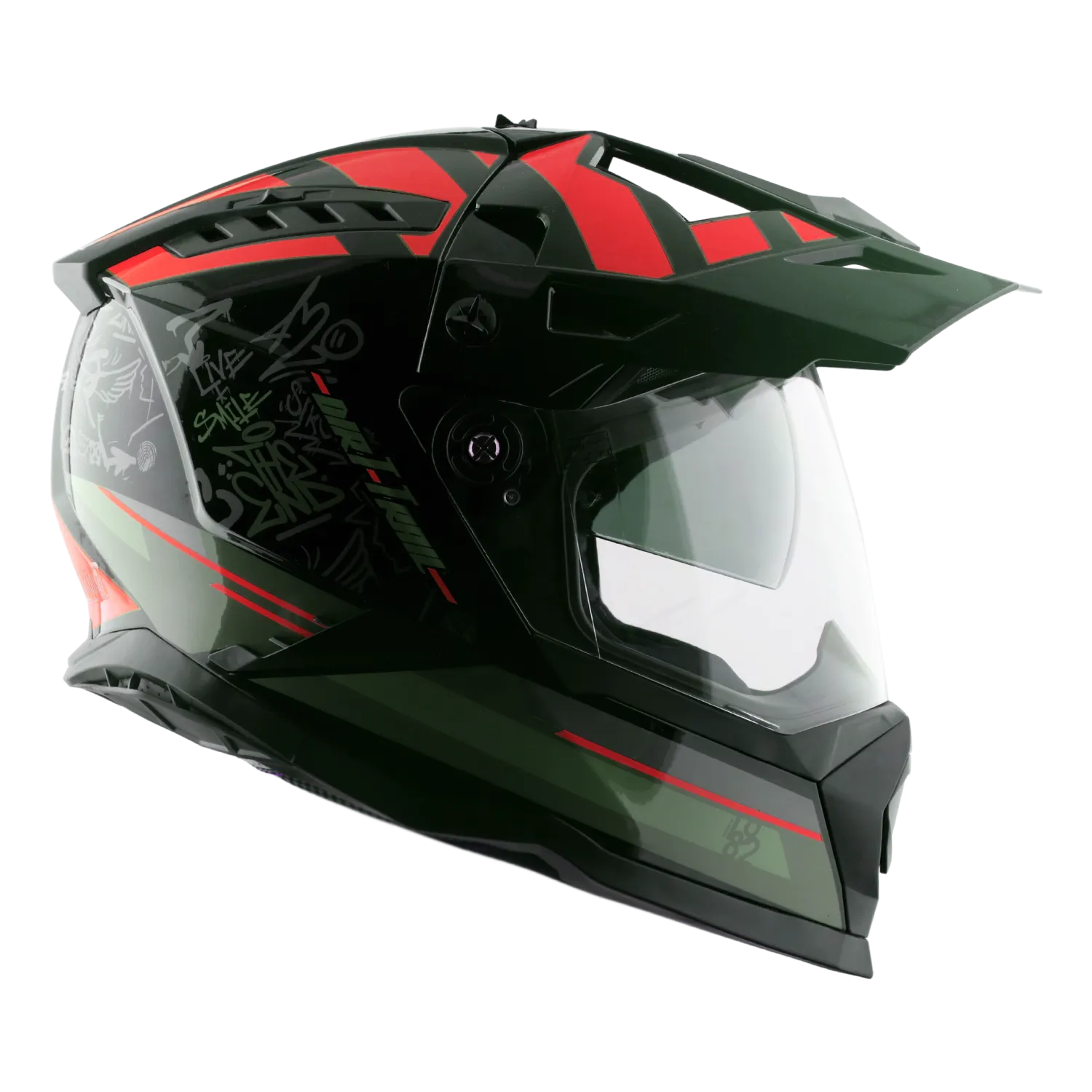 Vega Dirt Trail Black Red Off Road Helmet