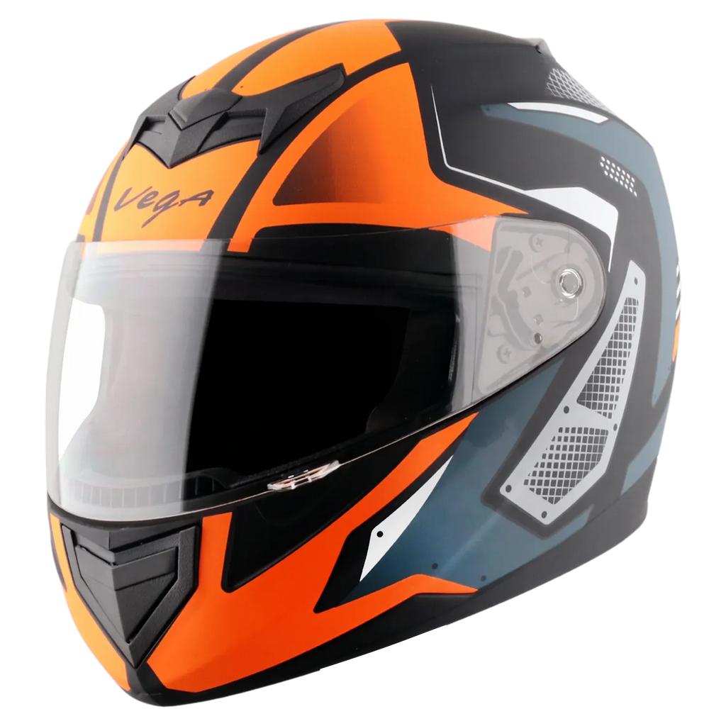 Vega Edge Passion Gr Dull Black Orange Full Face Helmet