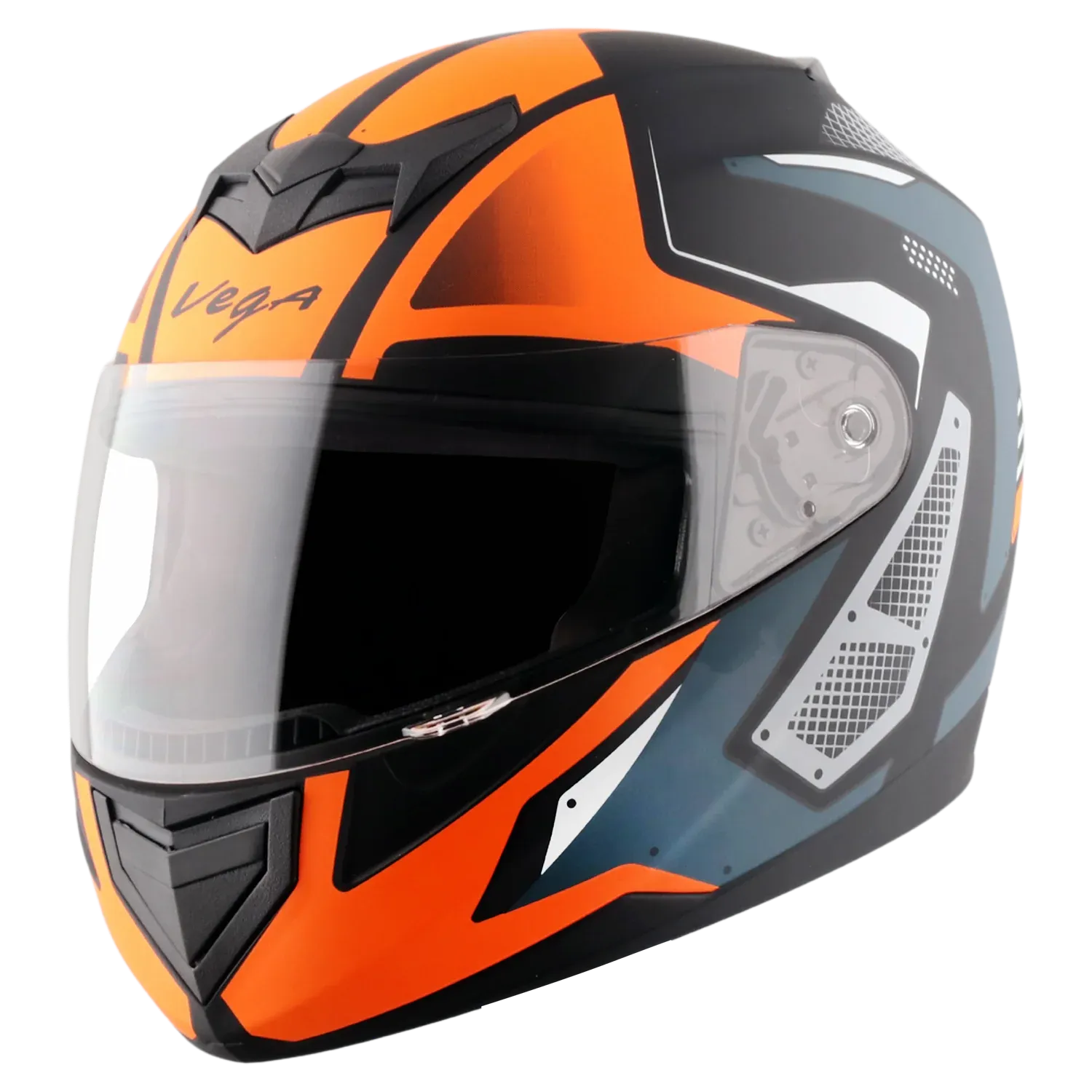 Vega Edge Passion Gr Dull Black Orange Full Face Helmet