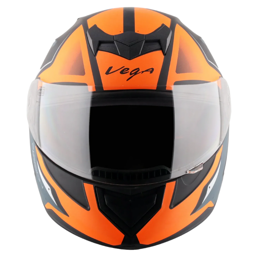 Vega Edge Passion Gr Dull Black Orange Full Face Helmet