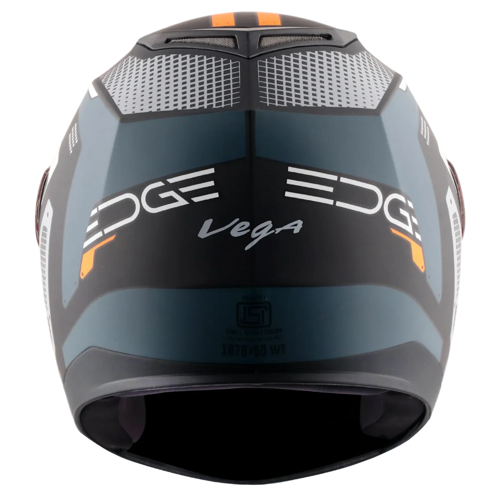 Vega Edge Passion Gr Dull Black Orange Full Face Helmet