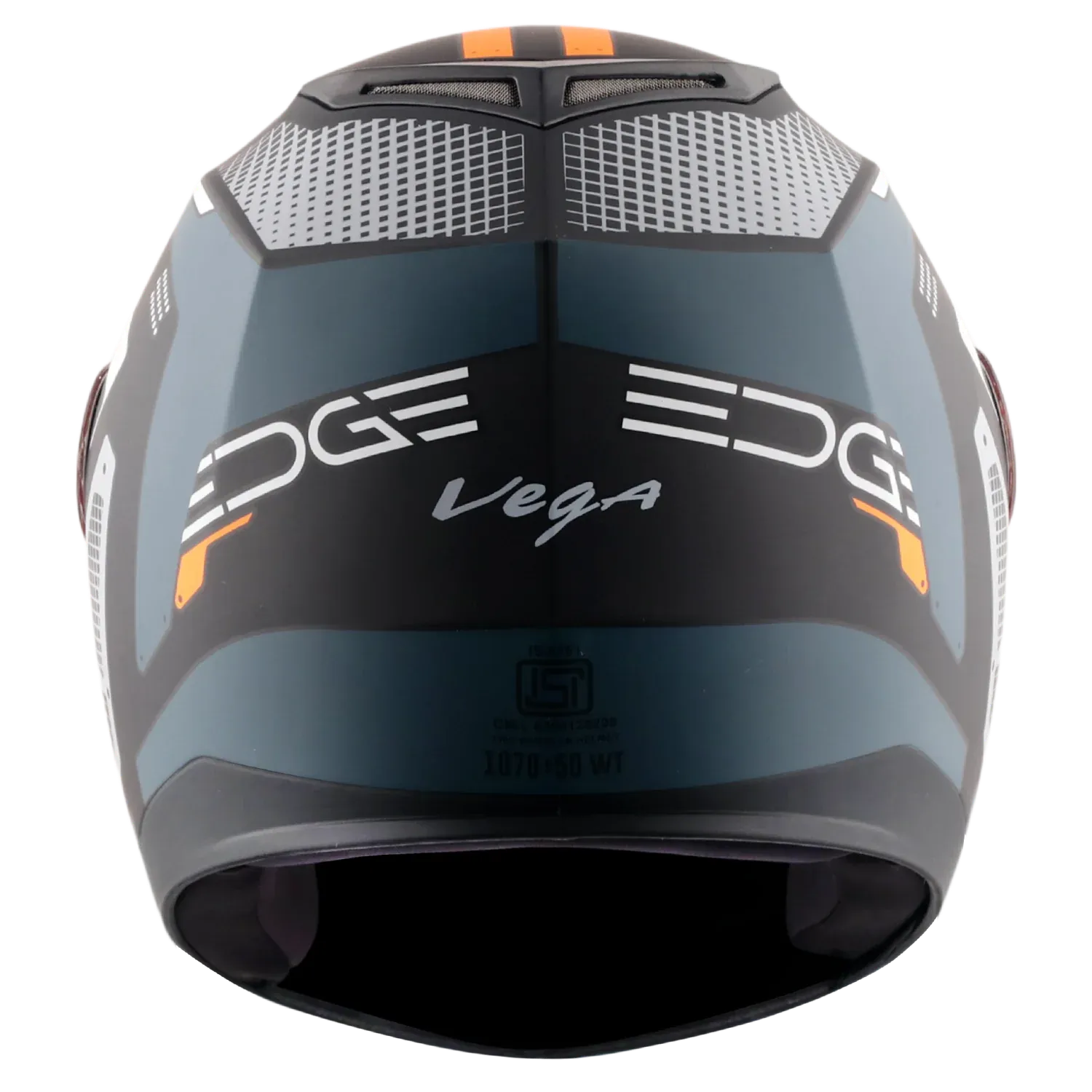 Vega Edge Passion Gr Dull Black Orange Full Face Helmet