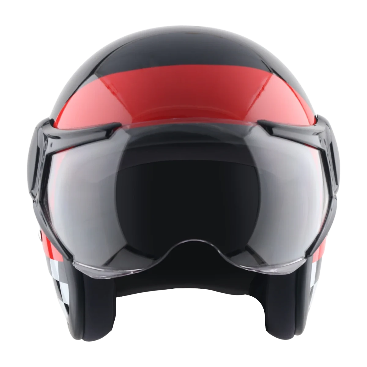 Vega Jet Dx Born To Ride Black Red Half Face Helmet