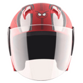 Vega Lark Dx Spiderman Blue Red Half Face Helmet