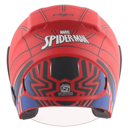 Vega Lark Dx Spiderman Blue Red Half Face Helmet