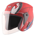 Vega Lark Dx Spiderman Red Blue Half Face Helmet