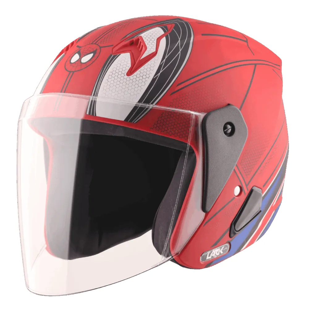 Vega Lark Dx Spiderman Red Blue Half Face Helmet