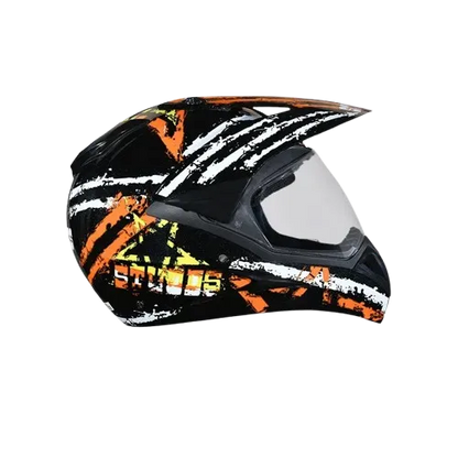 VEGA Motocross Orange Black Off Road Helmet