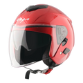 Vega Punch Solid Cherry Red Half Face Helmet