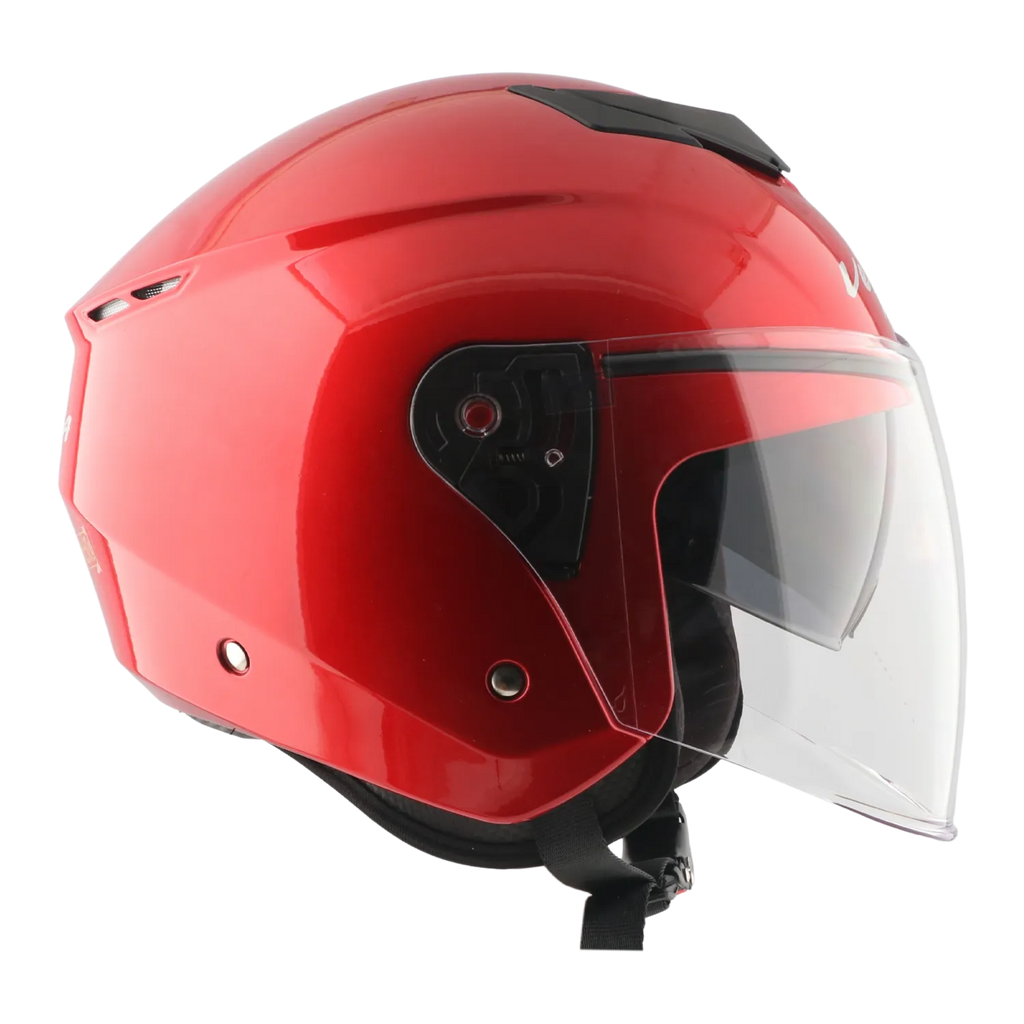 Vega Punch Solid Cherry Red Half Face Helmet
