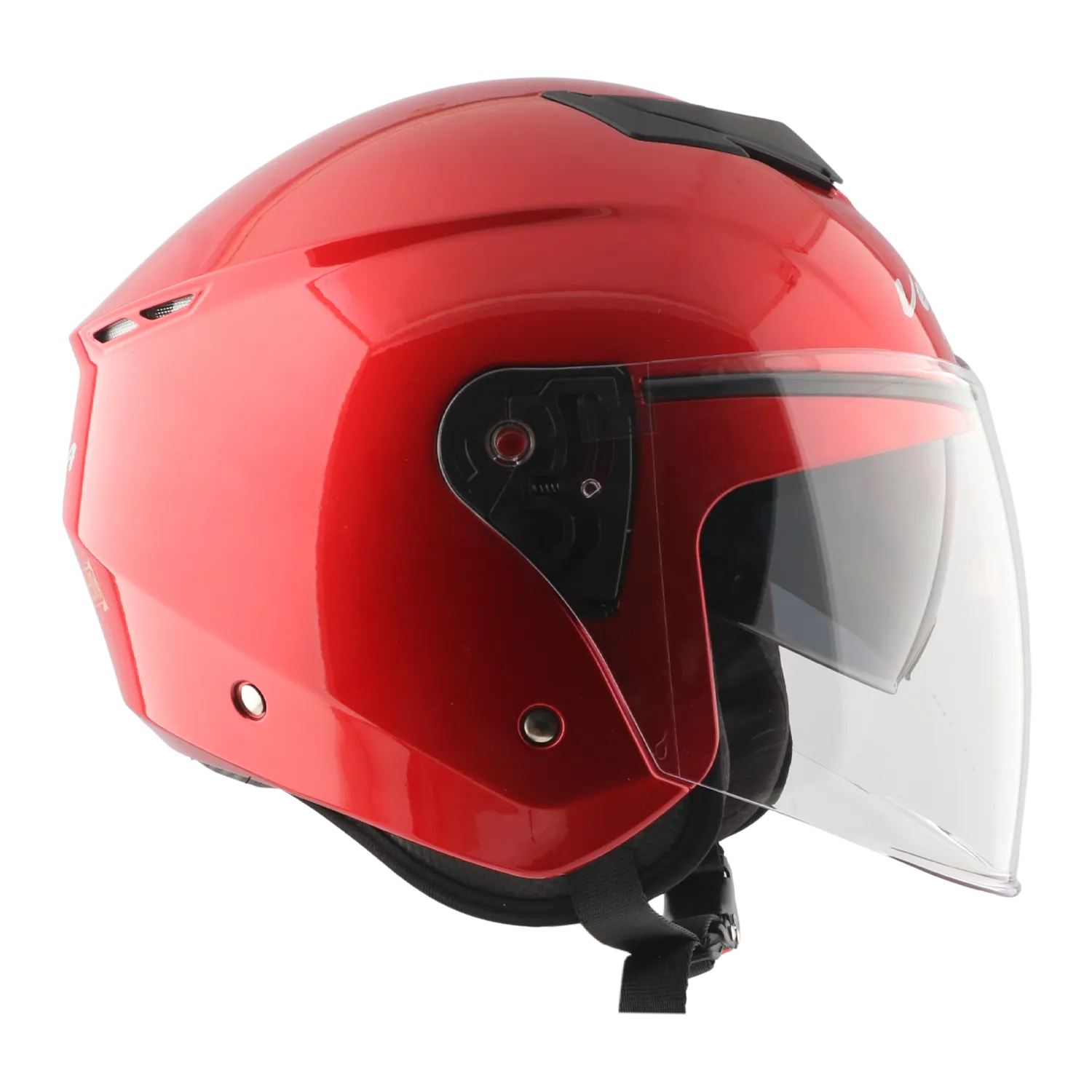 Vega Punch Solid Cherry Red Half Face Helmet