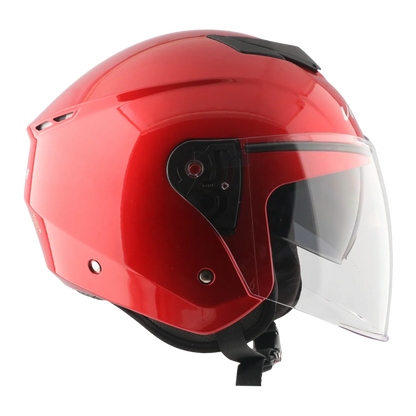 Vega Punch Solid Cherry Red Half Face Helmet