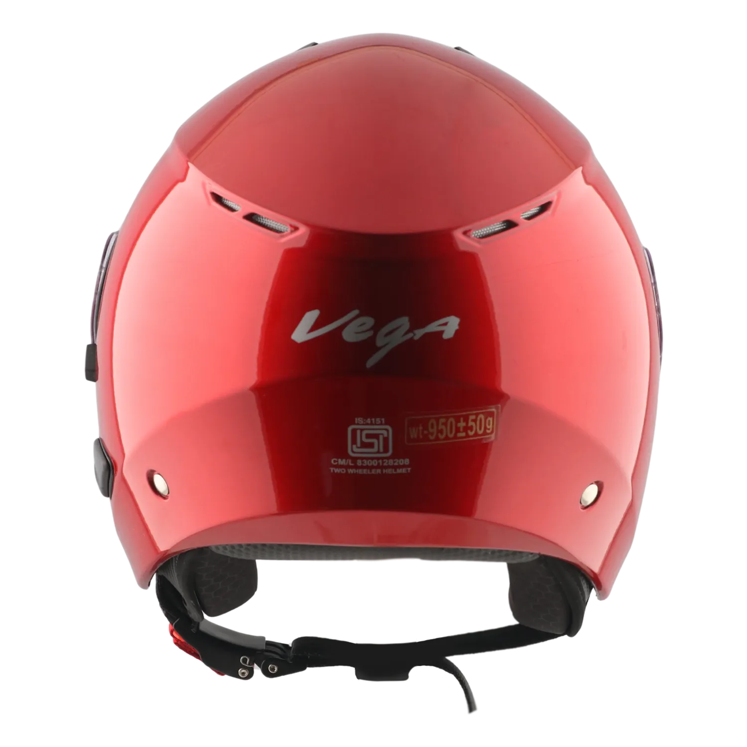 Vega Punch Solid Cherry Red Half Face Helmet