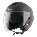 Vega Punch Solid Dull Black Half Face Helmet