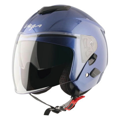 Vega Punch Solid M.Blue Half Face Helmet