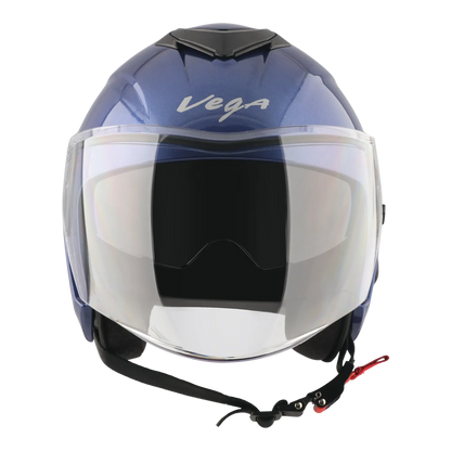 Vega Punch Solid M.Blue Half Face Helmet