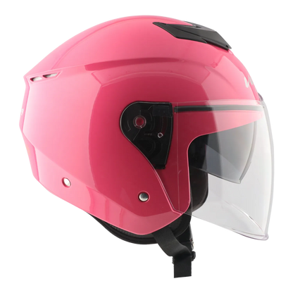 Vega Punch Solid Pink Half Face Helmet