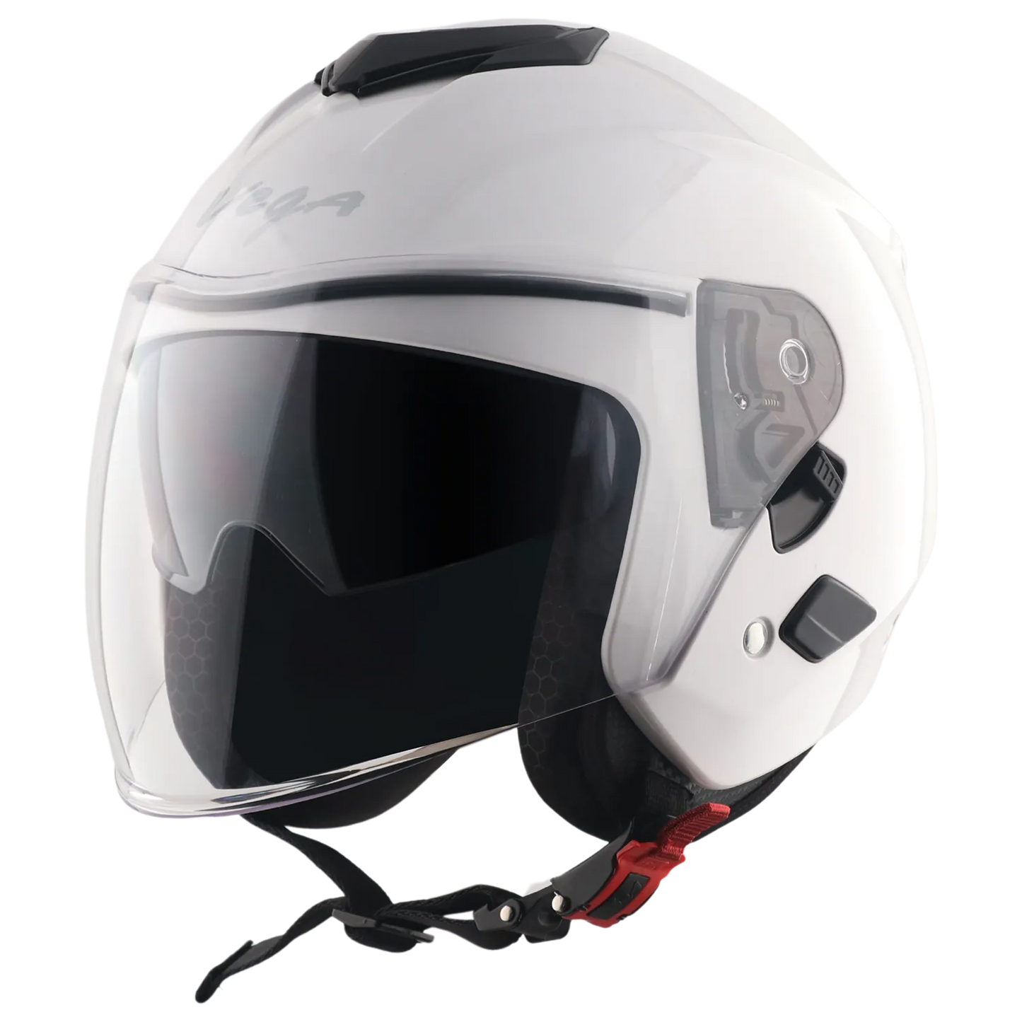 Vega Punch Solid white Half Face Helmet