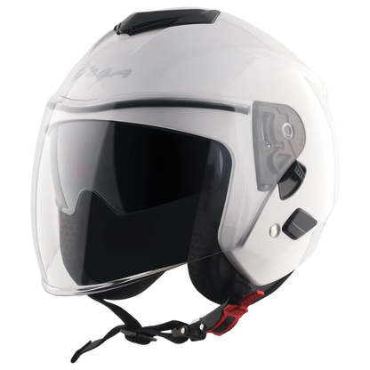 Vega Punch Solid white Half Face Helmet