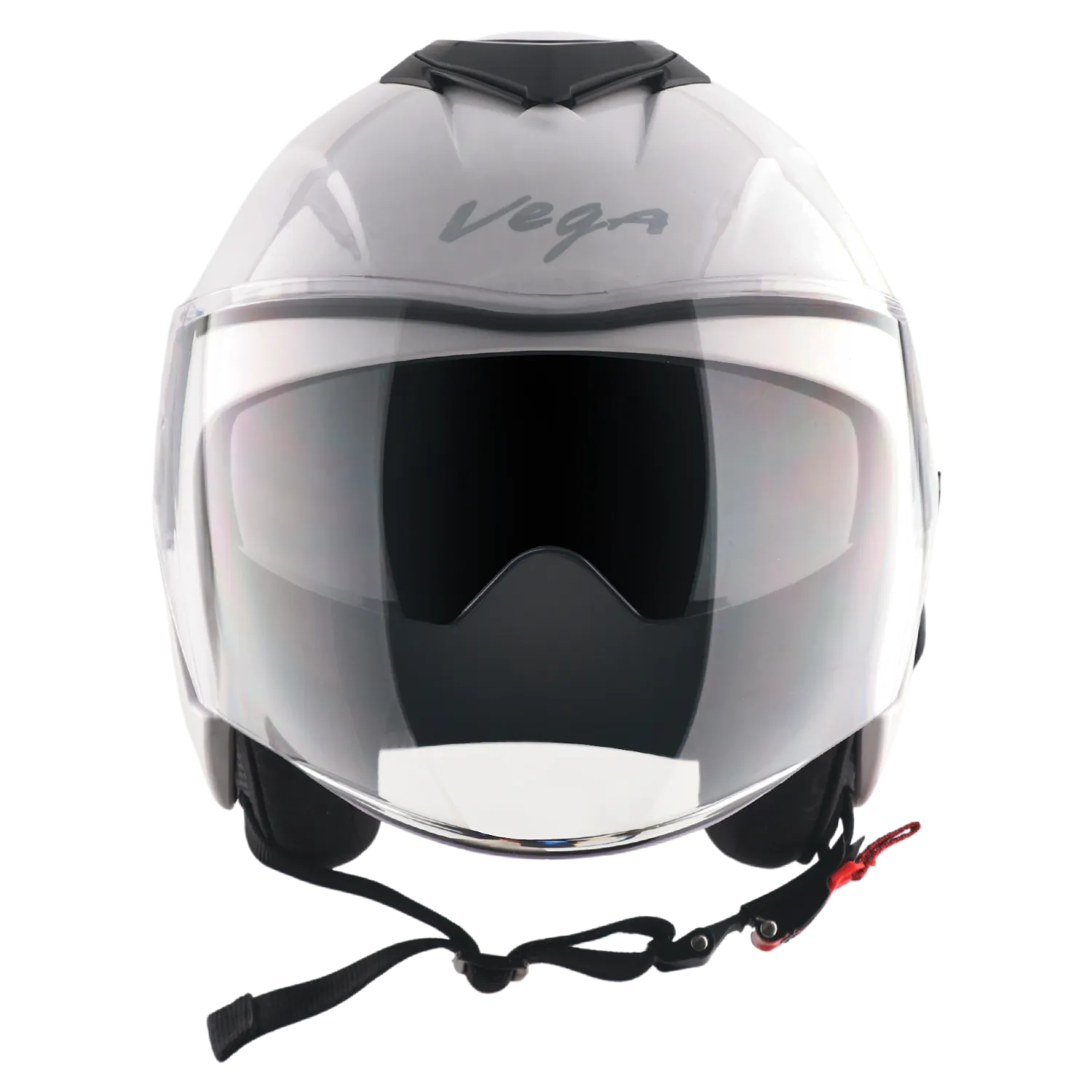Vega Punch Solid white Half Face Helmet
