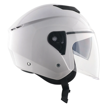 Vega Punch Solid white Half Face Helmet