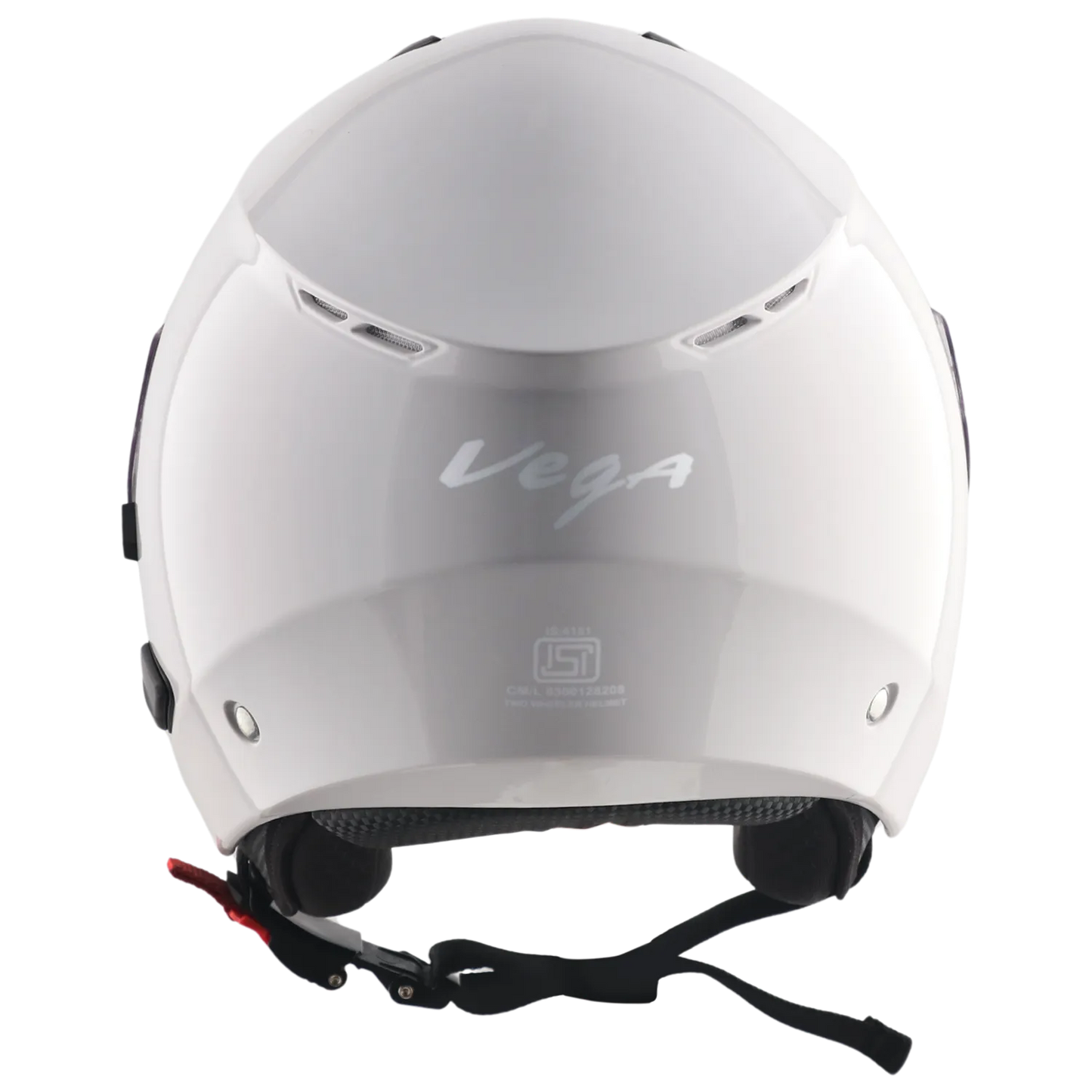 Vega Punch Solid white Half Face Helmet